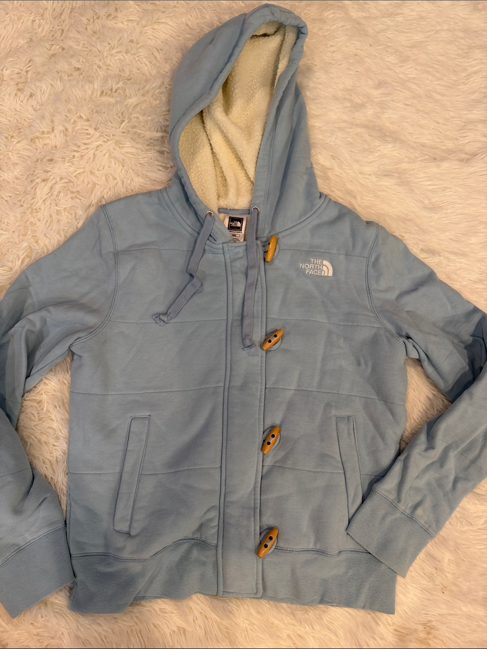 The North Face Powder Blue Sherpa-Lined Hooded Jacket